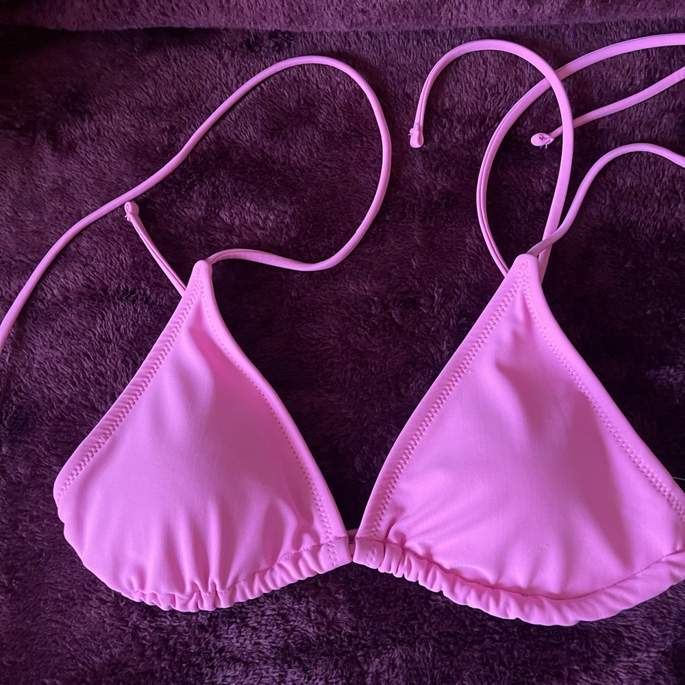 Wild Fable Pink Triangle Bikini Top - Bright Pink